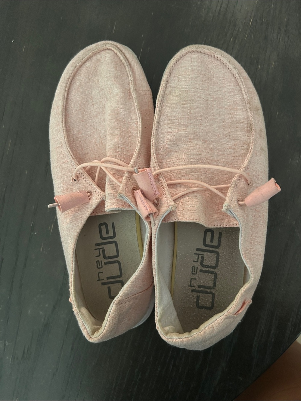 Hey Dude Blush Linen Woven Slip-On Shoes